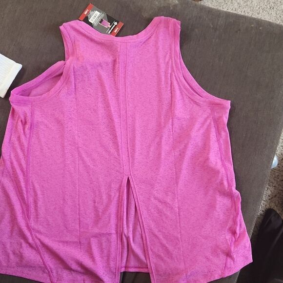Womens Anti-odor Pink‎ Workout Tank Top - Picture 5 of 6